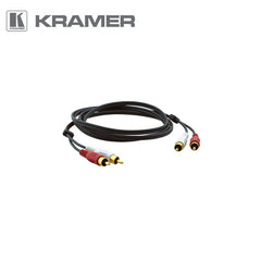 Kramer C-2RAM/2RAM-2 2 RCA (M) to 2 RCA (M) Molded Audio Cable - 0.6m