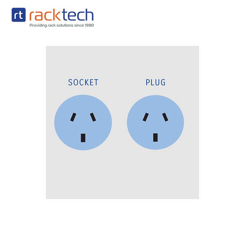 Racktech 9001-RB 5 Way Power Rail - 10A Moulded Plug