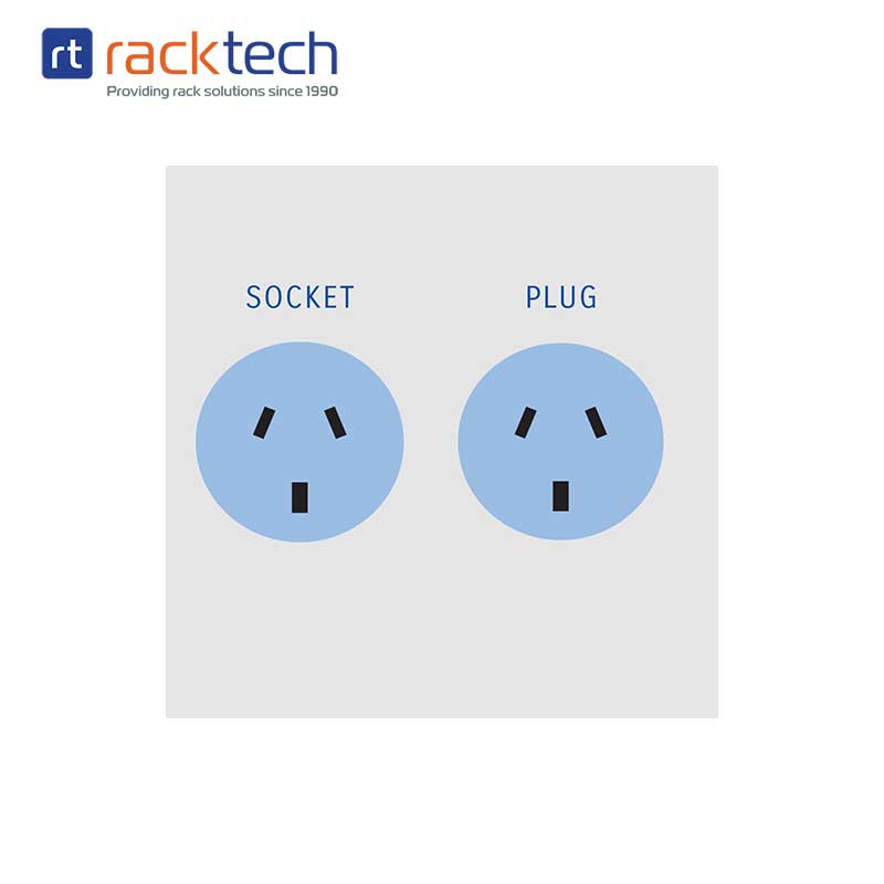 Racktech 9004-RB 10 Way Vertical Power Rail - 10A Moulded Plug