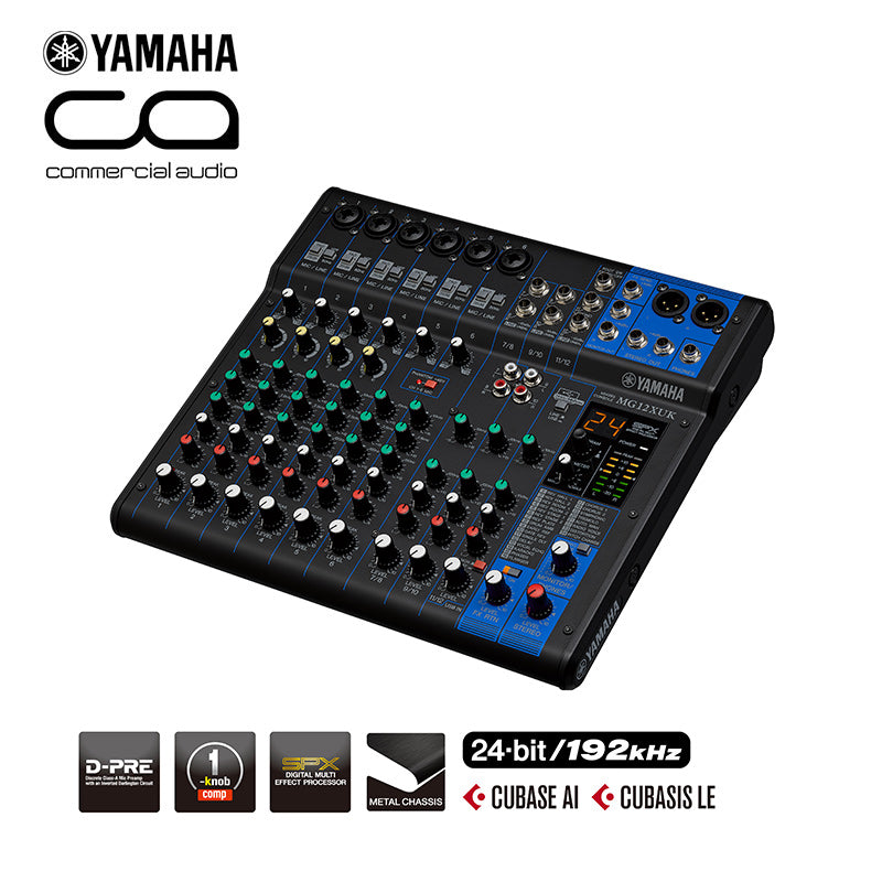 Yamaha MG12XUK 12-Channel Mixing Console with SPX / USB