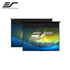 Elite Screens M150UWH2 150" 16:9 Manual Pull Down Projector Screen - Black Case