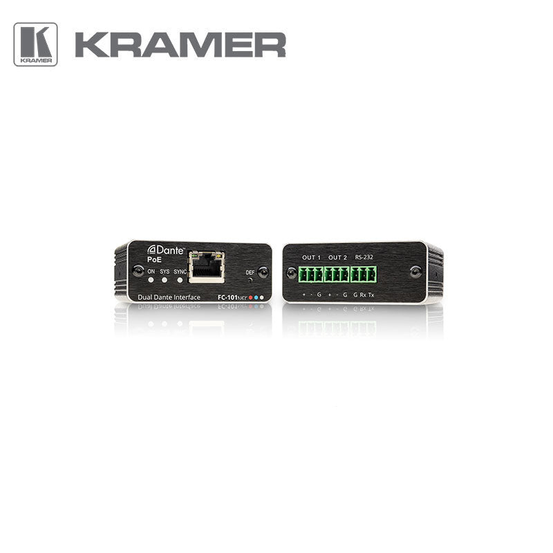 Kramer FC-101NET 2 Channel Dante Decoder and PoE Acceptor