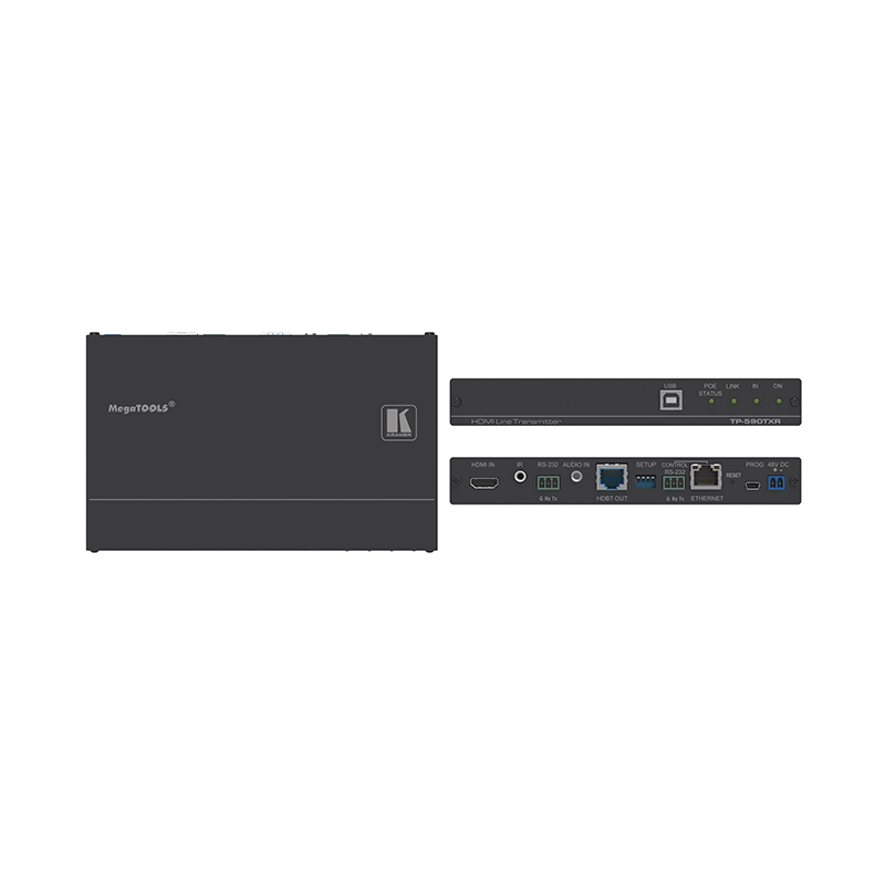Kramer TP-590TXR 4K60 (4:2:0) HDMI to HDBaseT Transmitter with RS-232 / IR / Audio / USB / PoE - Extended Reach